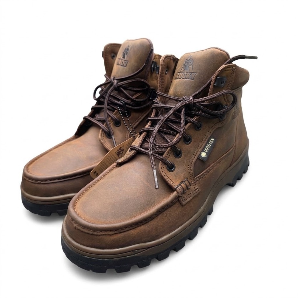 Rocky Outback 8723 Mens 9 M Gore-Tex Waterproof Leather Moc Toe Work Boots NIB